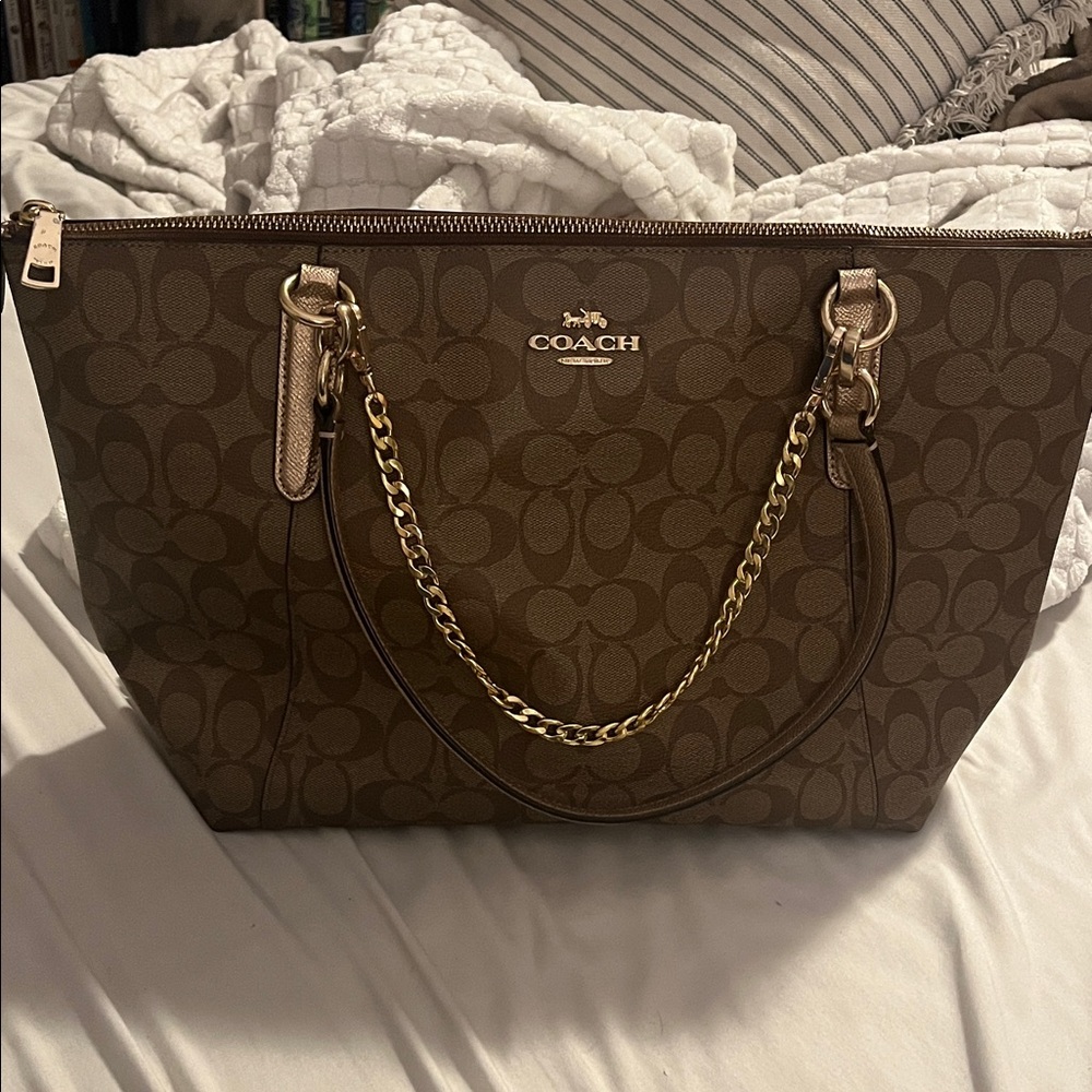 Coach Signature Print Tote